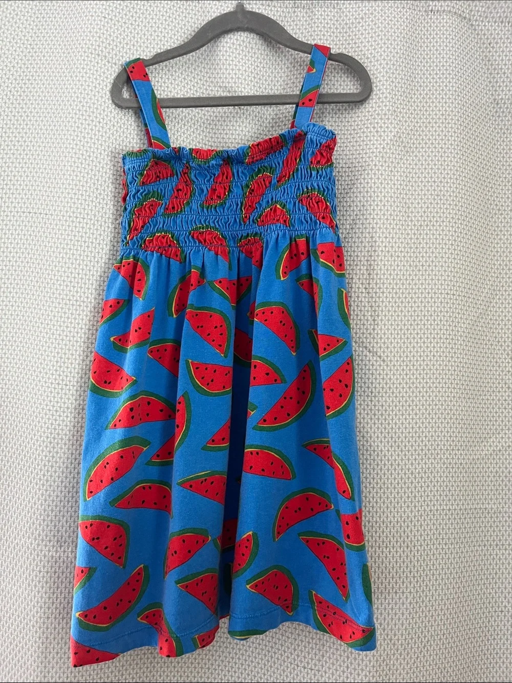 Hanna Andersson Blue Sundress with Red Watermelon Print